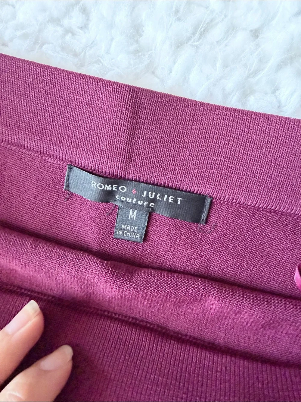 Romeo & Juliet Couture Plum Pencil Skirt - Picture 3 of 7